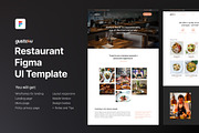 Restaurant Figma UI Template, an UI Kit Template by danielsantinhos (Thumbnail 1 of 8)