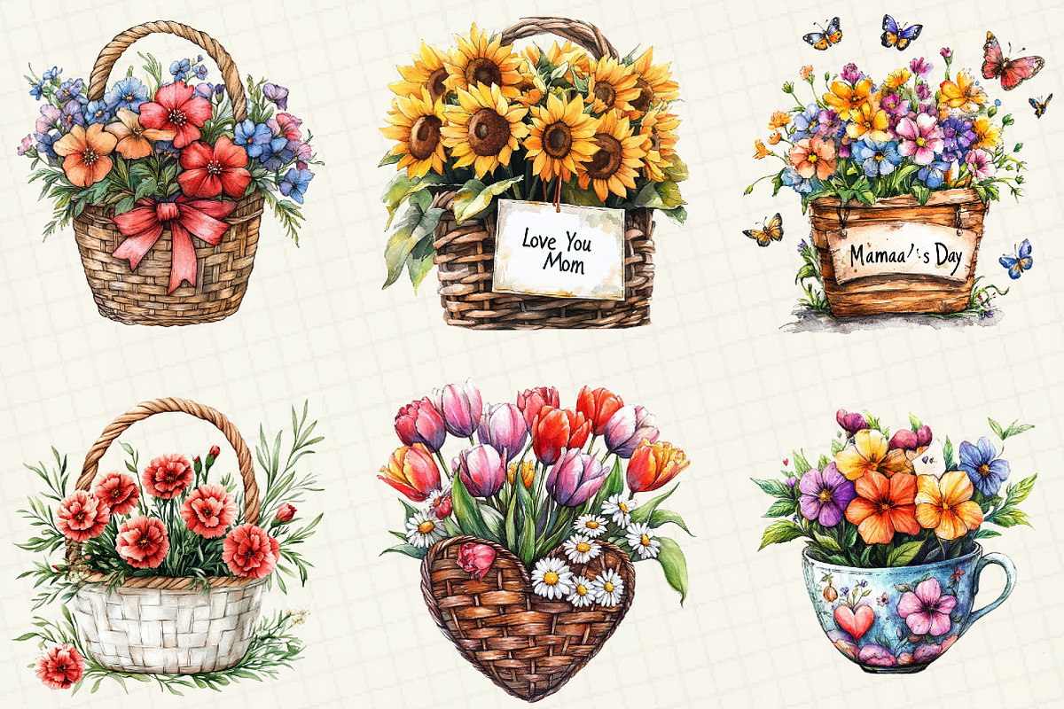 Happy Mother's Day Clipart, an Illustration by OK Design (Photo 2 of 5)