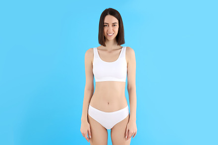 Concept of weight loss with slim young woman, a Person Photo by AtlasStudio