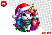 Christmas Unicorn Clipart Bundle, an Animal Illustration by taramija (Thumbnail 22 of 26)