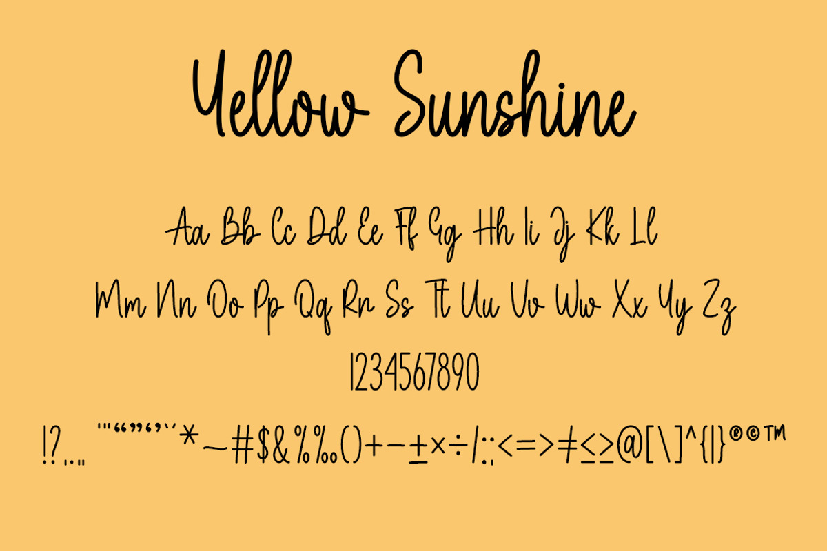 Yellow Sunshine Duo, a Font by DN Creative (Photo 7 of 8)