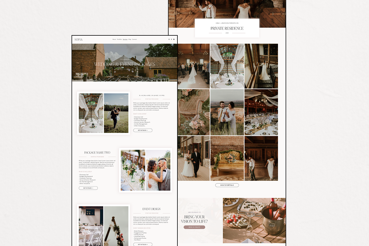Squarespace Event Planner Website, a Squarespace Template by Breah Designs (Photo 2 of 10)