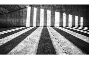 Sunlight streaming through concrete, an Object Illustration by Lermont51