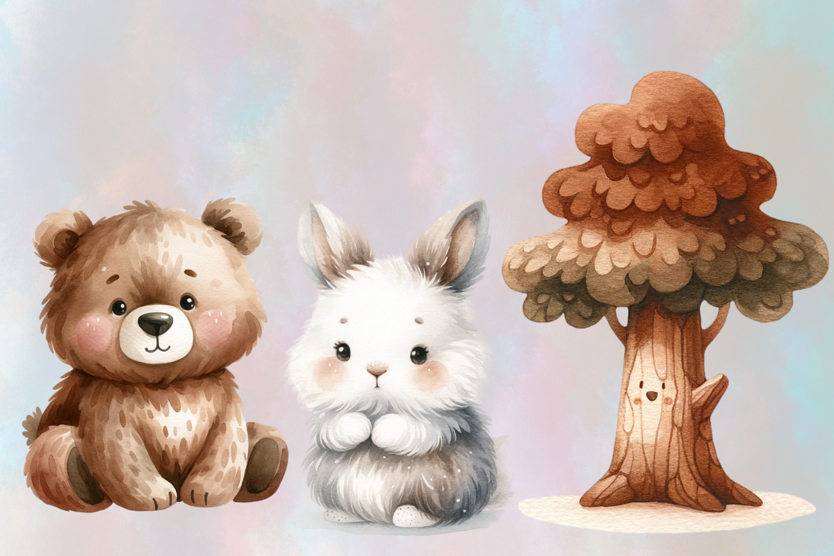 Watercolor Woodland animals nursery, an Object Graphic by Agnesagraphic (ID 95) (Photo 5 of 6)