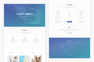 Onepage — Single Page PSD Template