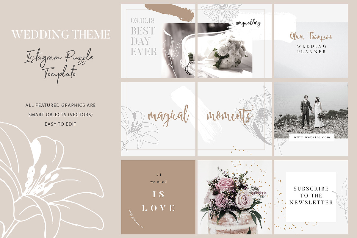 Instagram Puzzle Posts - 3 Themes, a Social Media Template by Youandigraphics (Photo 5 of 16)