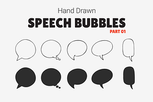 Hand Drawn Speech Bubbles [Part 01], an Illustration by 123done