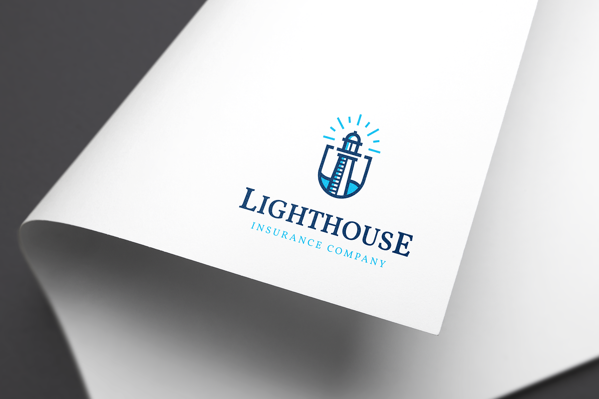 Lighthouse logo template, a Branding & Logo Template by Triptic • Online store (Photo 2 of 4)