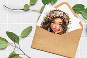 Whimsical Summer Coffee Girls Clipar, an Illustration by Libby Wishes (Thumbnail 7 of 7)