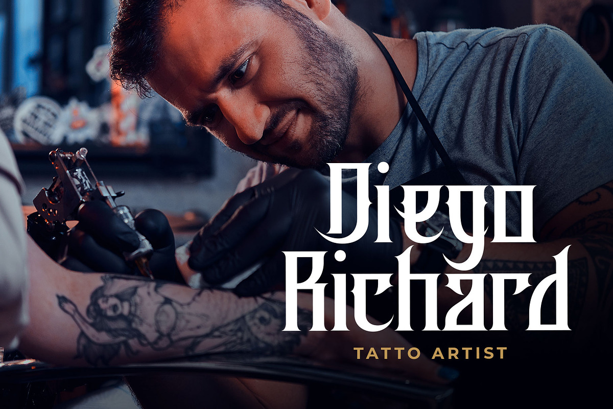Rectinos A Blackletter Font, a Blackletter Font by RantautypeStudio (Photo 4 of 15)
