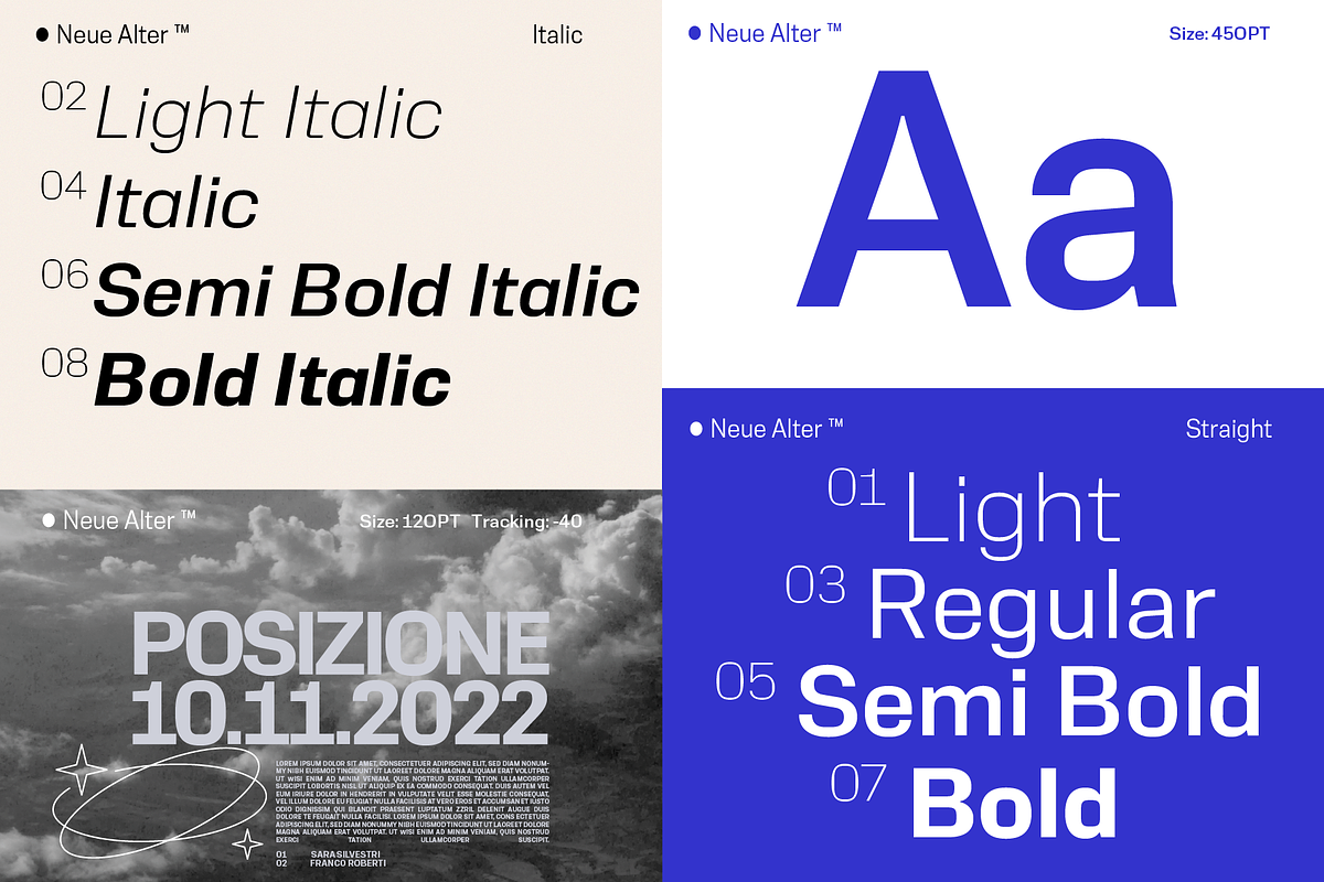Neue Alter Family, a Sans Serif Font by OzType (Photo 2 of 4)