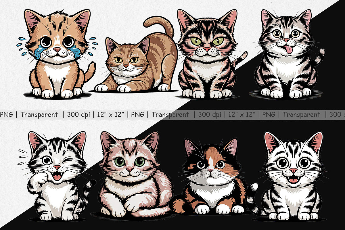Cat Mood Expressions, a Graphic by Artnoy (Photo 2 of 5)