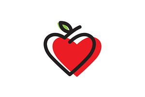 fruits love healthy organic logo, a Branding & Logo Template by devastd