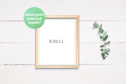 Frame Mockup on the Wooden Planks