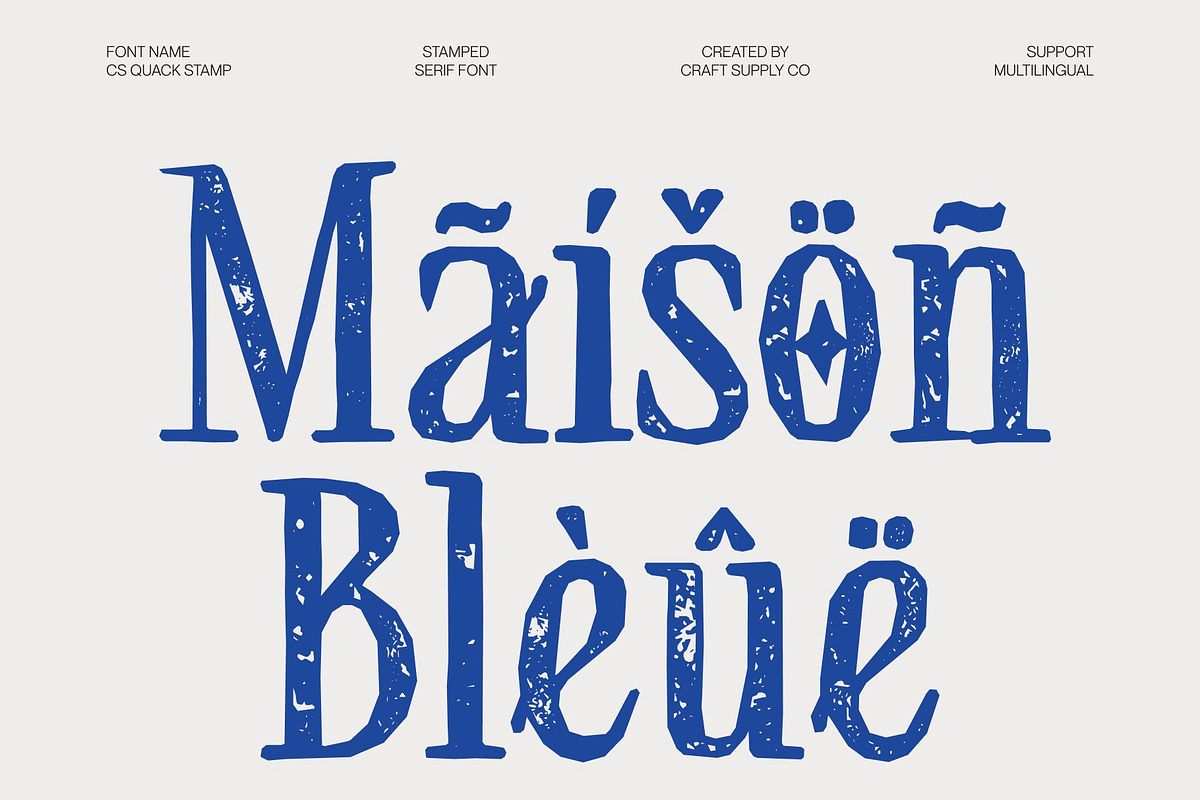 CS Quack Stamp, a Serif Font by Craft Supply Co. (Photo 7 of 8)