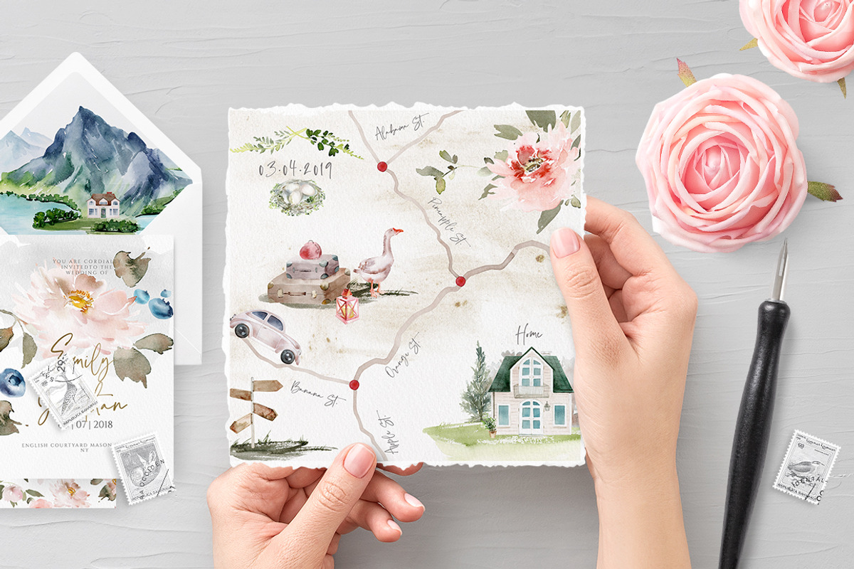 Erin | Wedding Map Creator Set, an Illustration by Karma (Photo 4 of 37)