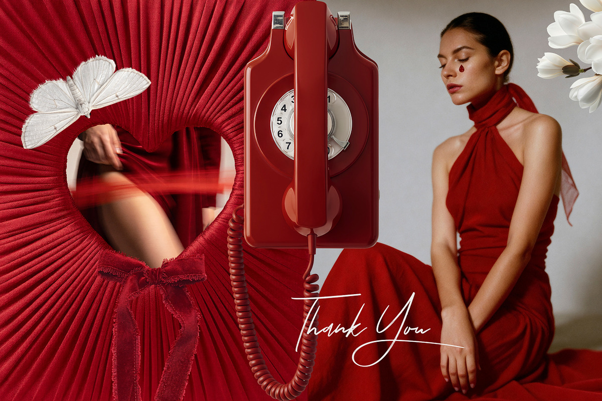 Velvet Hearts: Collage Pack, an Object Graphic by TiriCo (Photo 10 of 10)