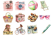 Summer Vacation Clipart, an Illustration by Libby Wishes (Thumbnail 4 of 4)