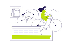 Ferry facilities for travelers, a Transportation Illustration by Visual Generation