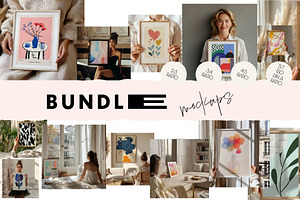 BUNDLE Frame Mockups with Person