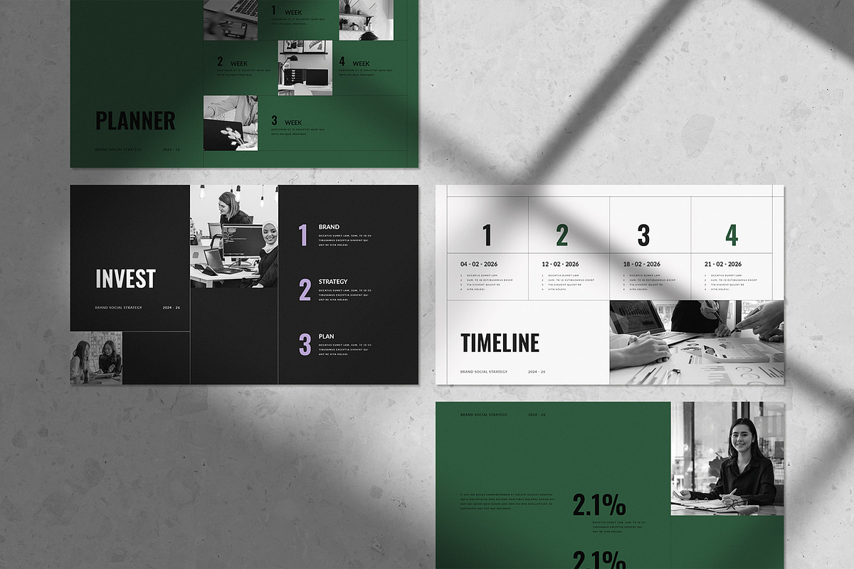 Social Media Strategy Template, a Presentation Template by White Graphic (Photo 5 of 7)