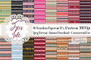 Seamless Fair Isle Nordic Papers, a Pattern Graphic by ThingsbyLary (Thumbnail 1 of 10)