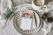 Christmas watercolor floral set, a Seasonal Illustration by Tabita's shop (Thumbnail 4 of 16)