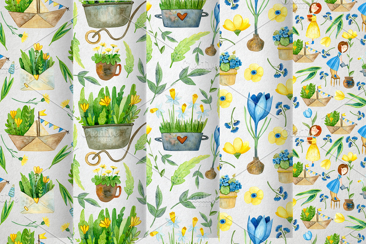 Watercolor Spring Set, a Decorative Illustration by annasokol_ (Photo 6 of 8)