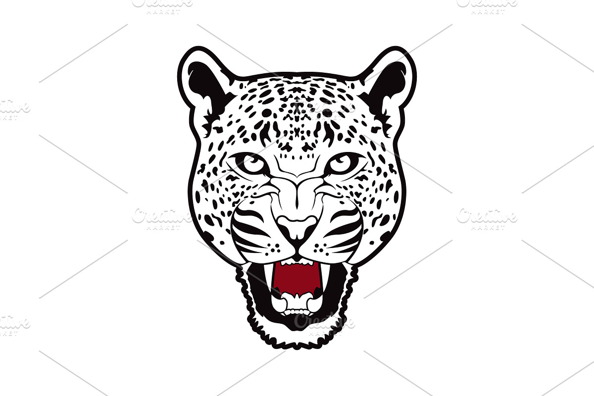 Roaring Cheetah Head Vector, an Animal Illustration by Atlantis X Nurman Arbai (Photo 1 of 3)