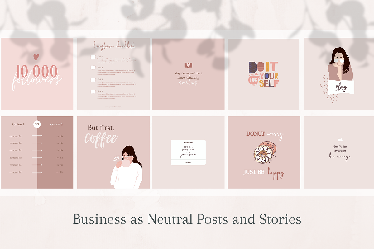Instagram Bundle - Canva Templates, a Social Media Template by Tegefeldt Design (Photo 2 of 12)