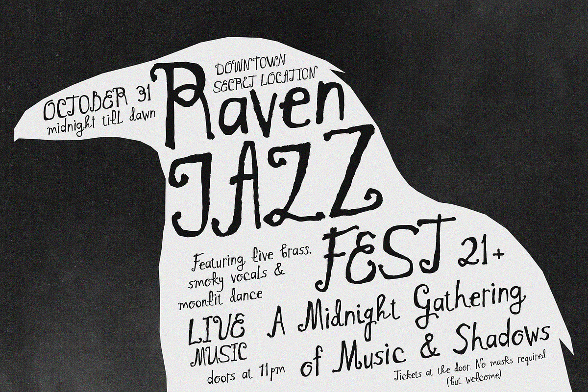 Raven Jazz | Vintage Display Font, a Handwritten Font by AnMark (Photo 4 of 11)