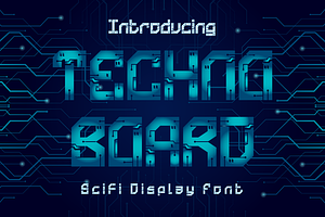 Technoboard - Circuit Board Font, a Font by PutraCetol Studio