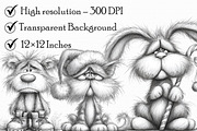 Whimsical Grumpy Christmas Clipart, an Illustration by Libby Wishes (Thumbnail 7 of 7)