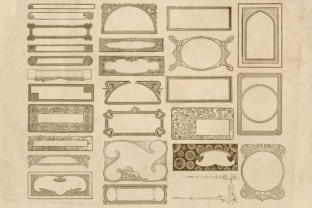 Vintage Vector Frames & Corners, an Object Graphic by Eclectic Anthology (Photo 3 of 4)