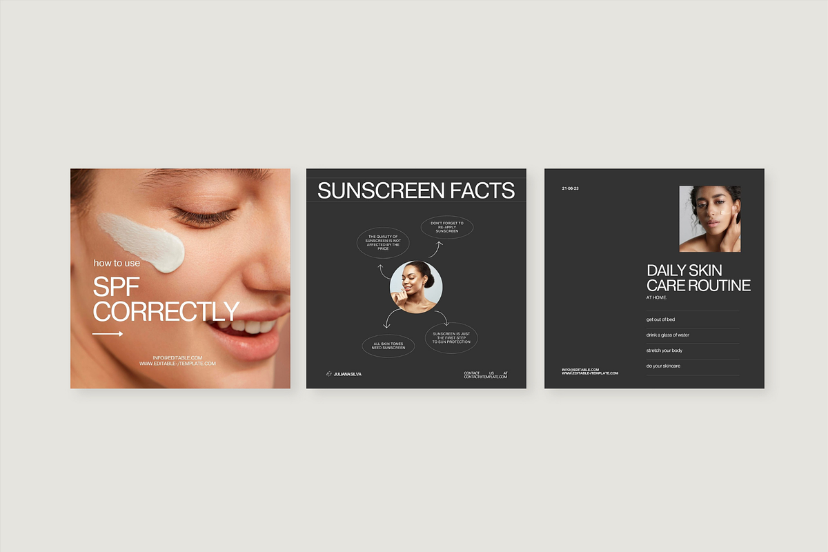 Instagram Beauty Template, a Social Media Template by Prapti Design (Photo 6 of 12)
