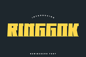 Ringgok - Font, a Sans Serif Font by artchiles_design