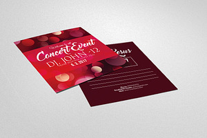 Concert Event Invitaion Post Card