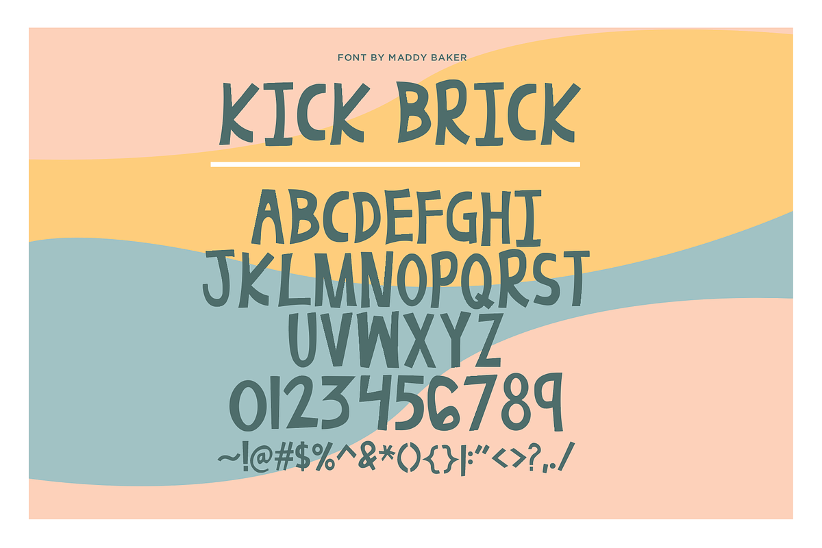 Kick Brick Retro Font, a Font by Melon Script