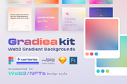 GradieaKit Web3 Gradient Backgrounds, a Templates & Theme by 80.design (Thumbnail 1 of 8)