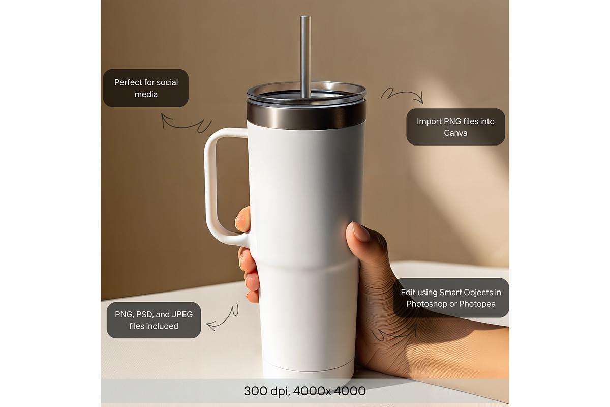 Travel Cup Mock-up for Branding, a Product Mockup by MockupWizard (Photo 2 of 5)