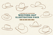 Cowboy Hats - Western Illustrations, an Illustration by Kellie Lynn Media (Thumbnail 1 of 6)