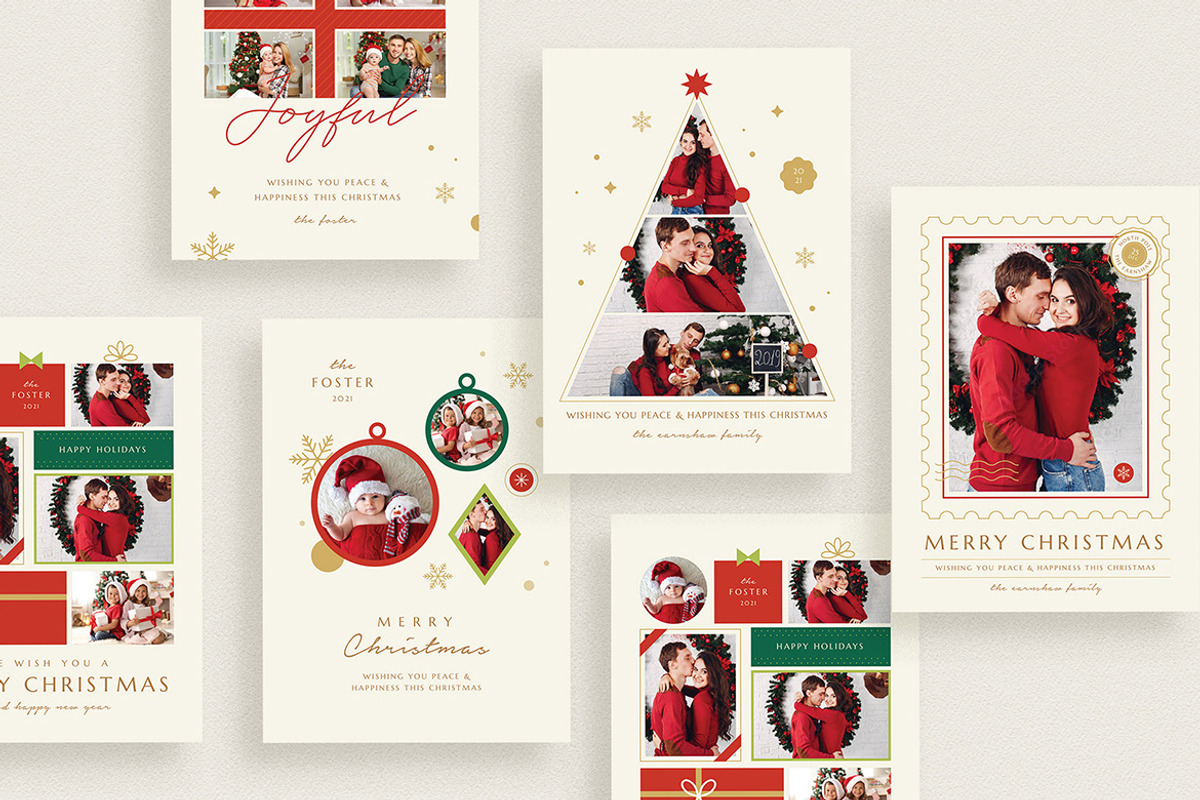 Joyful Christmas Photo Card, a Card Template by Vynetta (Photo 3 of 4)