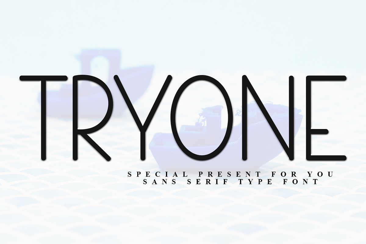 Tryone, a Sans Serif Font by InermediaSTUDIO (Photo 1 of 8)