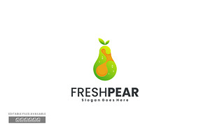 Fresh Pear Gradient Colorful Logo, a Branding & Logo Template by ivan_artnivora