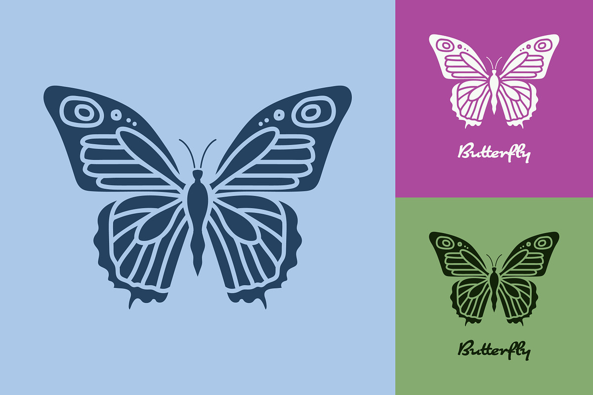 A butterfly is shown in silhouette, a Branding & Logo Template by Saba Vector