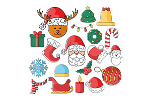 Christmas decorations collection, an Object Illustration by studioDK