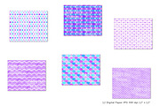 Purple & Blue Watercolor Patterns, a Pattern Graphic by adorkible (Thumbnail 3 of 3)
