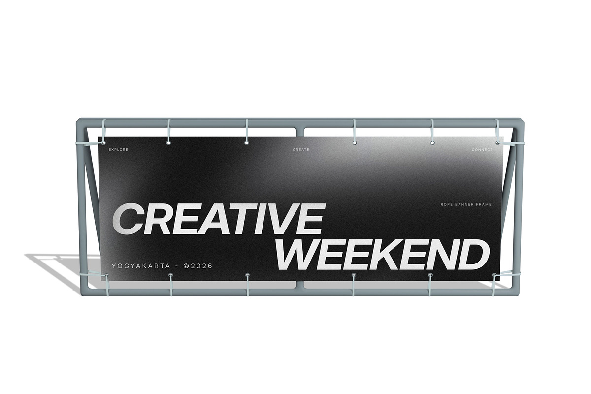Rope Banner Frame Mockup, an Advertising Mockup by SLAB! Design (Photo 5 of 7)