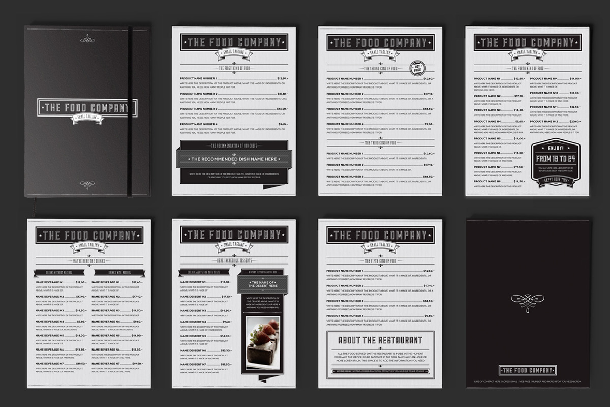 Food Company Menu, a Brochure Template by Luuqas Design (Photo 1 of 8)