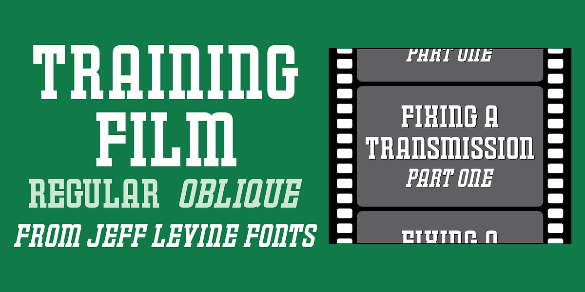 Training Film JNL, a Slab Serif Font by Jeff Levine Fonts (Photo 1 of 5)
